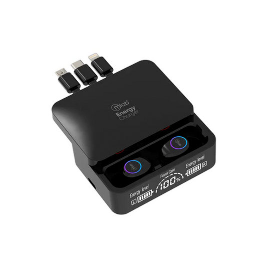 Audifonos In Ear Bluetooth Microlab Energy Charger Powerbank Negro