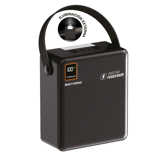 Powerbank Carga Rapida Motomo M-153L 100000 Mah Negro
