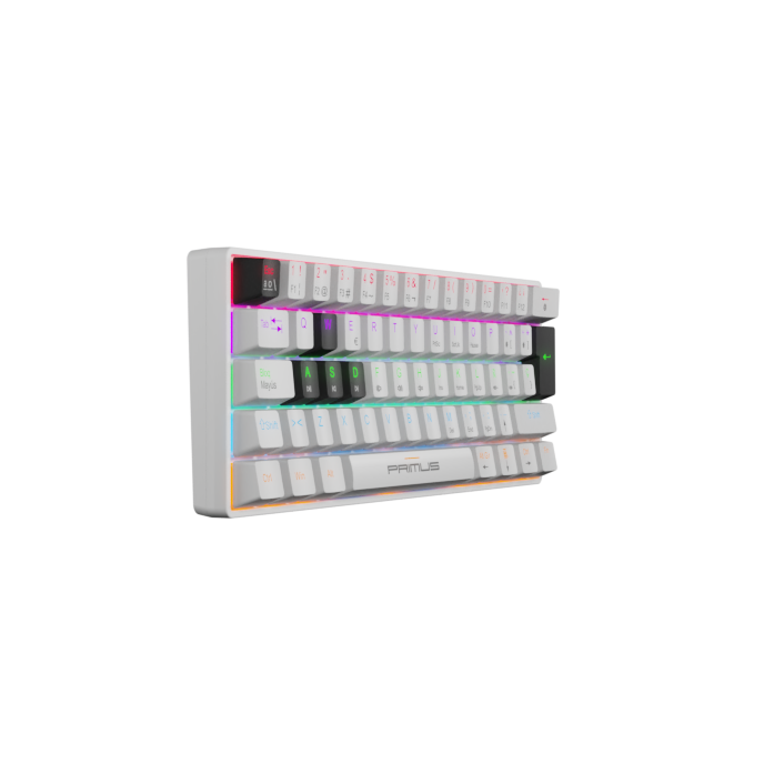 Teclado Gamer Mecanico Primus Ballista 61t Mini Red Switch Blanco – imagen 3