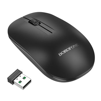 Mouse Inalámbrico Borofone Bg14 1000 Dpi Negro