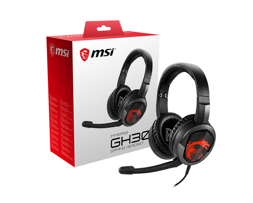 Audífonos Gamer Msi Immerse Gh30 Pc Ps4 Xbox Negro – imagen 3