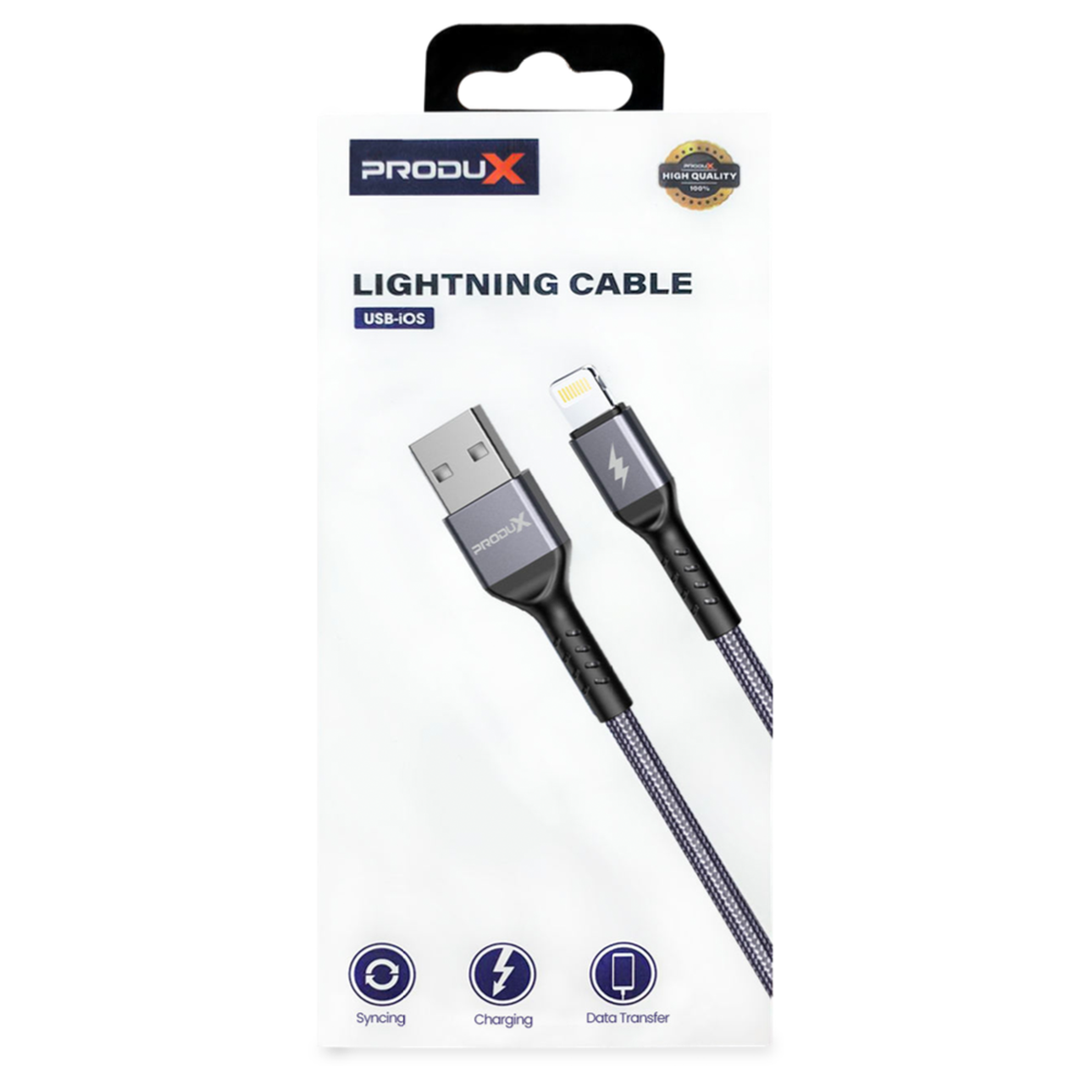 Cable Usb a Lightning Iphone Ipad Produx Negro – imagen 2