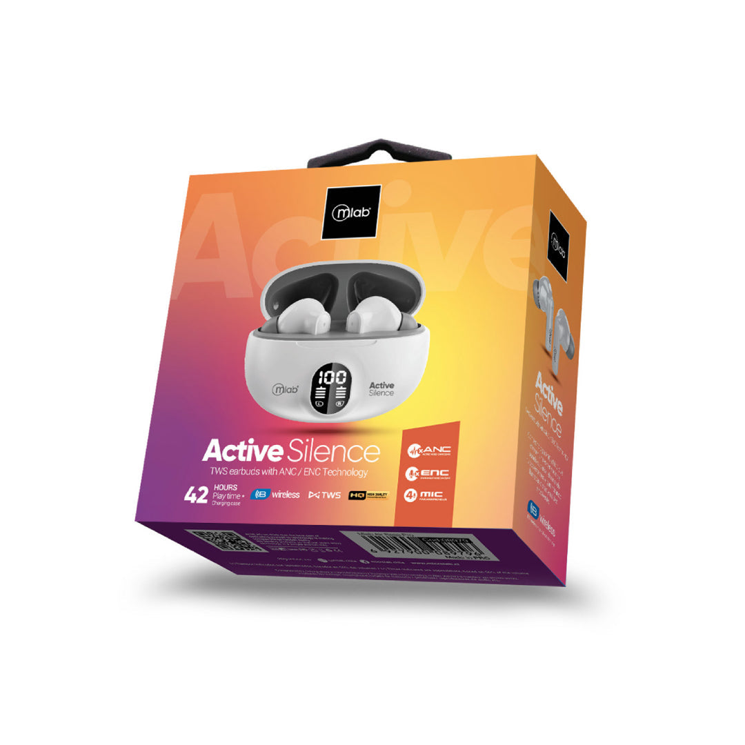 Audifonos In Ear Bluetooth Microlab Active Silence 9364 Blanco – imagen 3