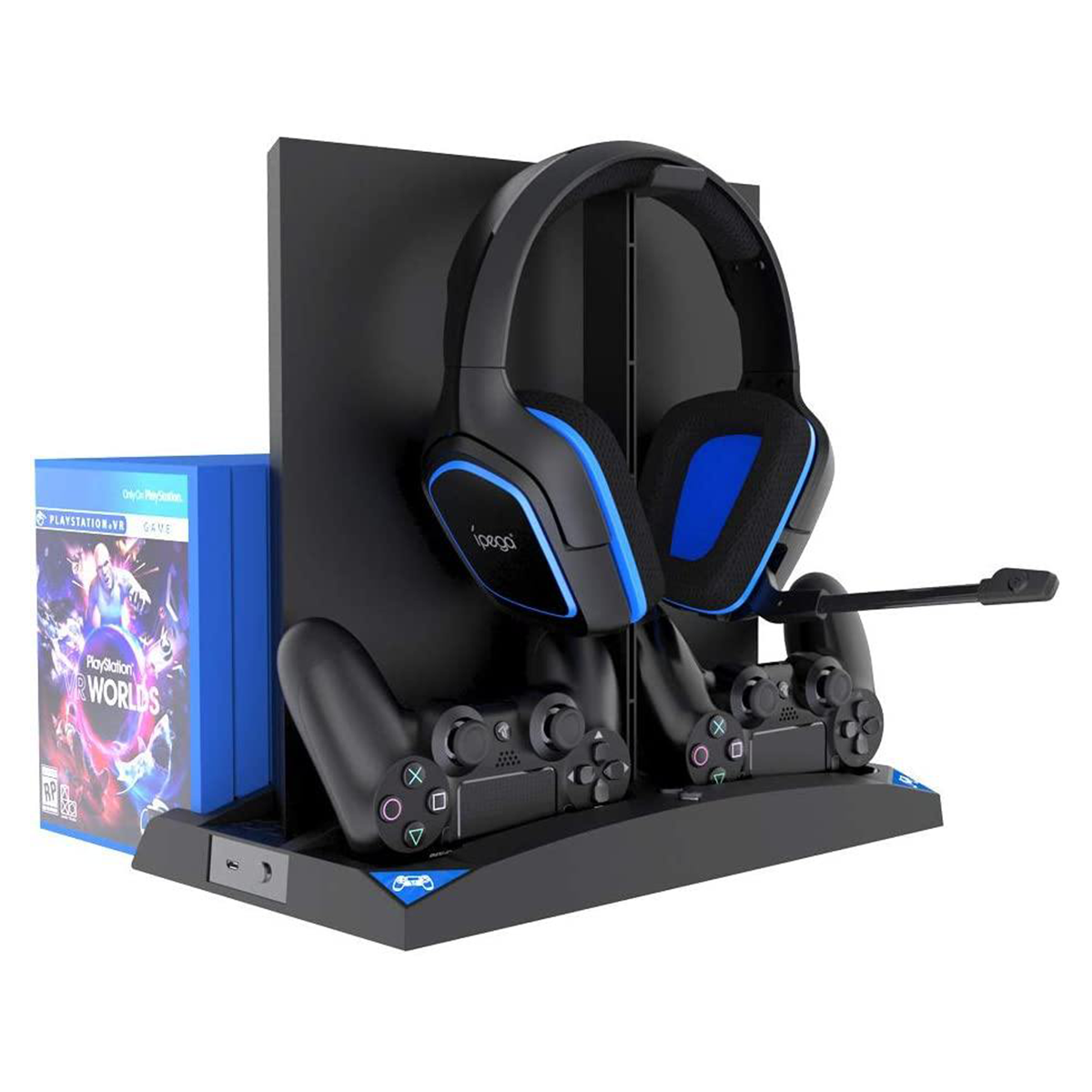 Soporte Multifuncional Cargador Ipega Pg-PG-P4009 Para Ps4 Negro