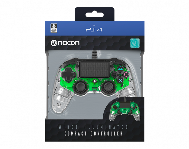 Control PS4 Pc Nacon Compact Illuminated Con Cable Verde – imagen 2