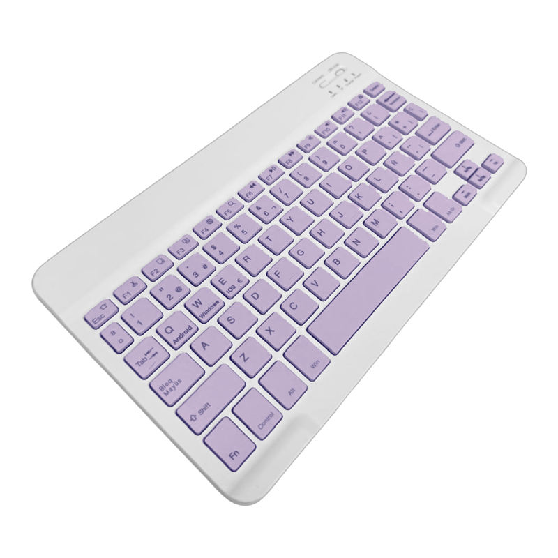 Teclado Mini Inalámbrico Bluetooth Español Morado – imagen 3