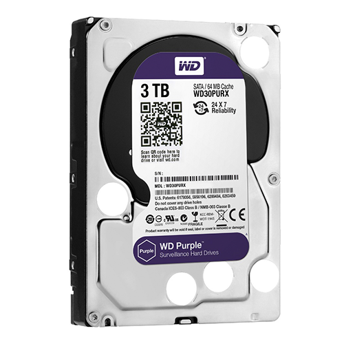 Disco Duro WD Purpura 3 Tb Video Vigilancia WD30PURZ