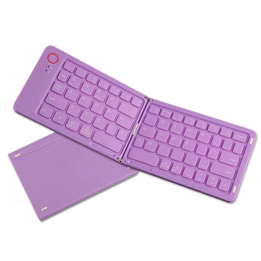 Teclado Mini Inalámbrico Bluetooth Plegable B023 Violeta