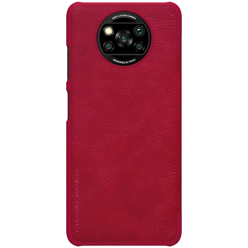Xiaomi Poco X3 Qin Flip Cover Cuero Nillkin (solo color café) – imagen 2