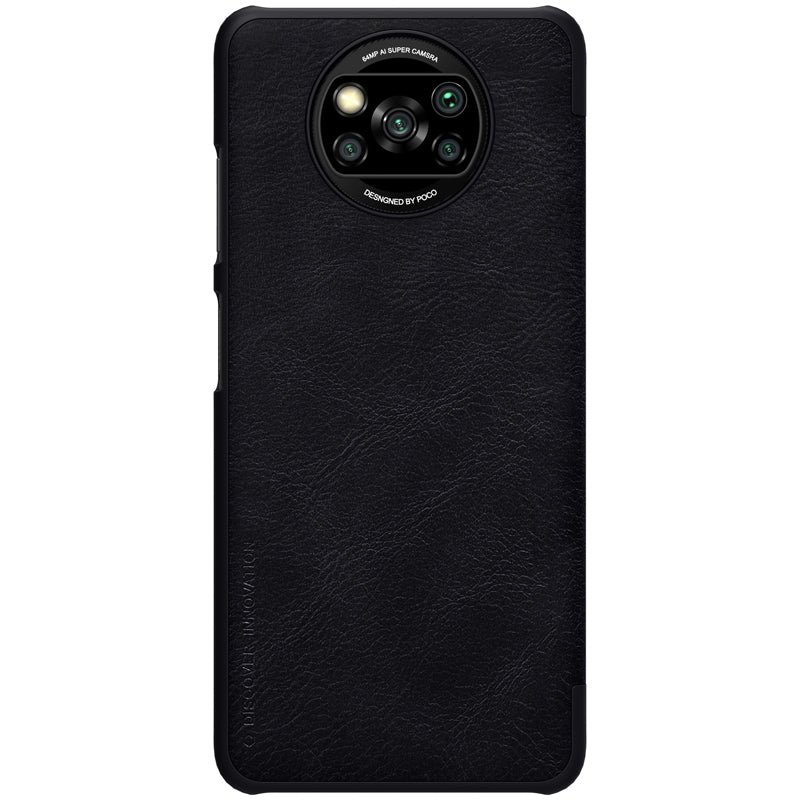 Xiaomi Poco X3 Qin Flip Cover Cuero Nillkin (solo color café) – imagen 4