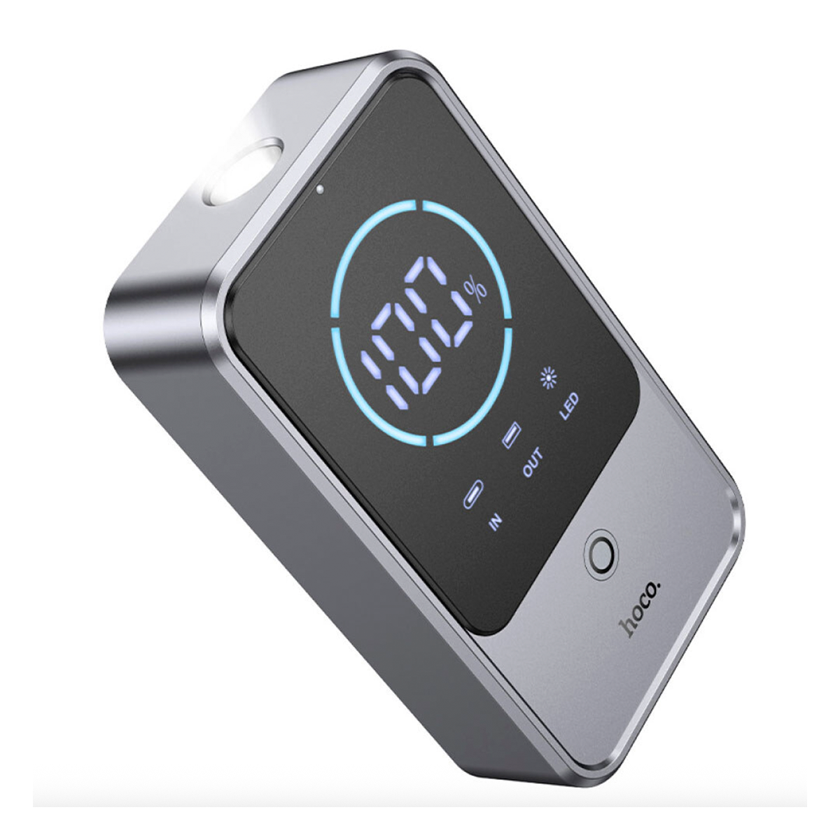 Powerbank Carga Rapida Partidor Auto Hoco Qs7 10000 Mah Gris