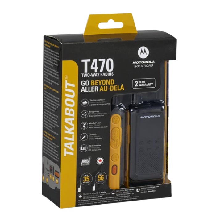 Radio Walkie Talkie Portatil Motorola Talkabout T470 Negro – imagen 3