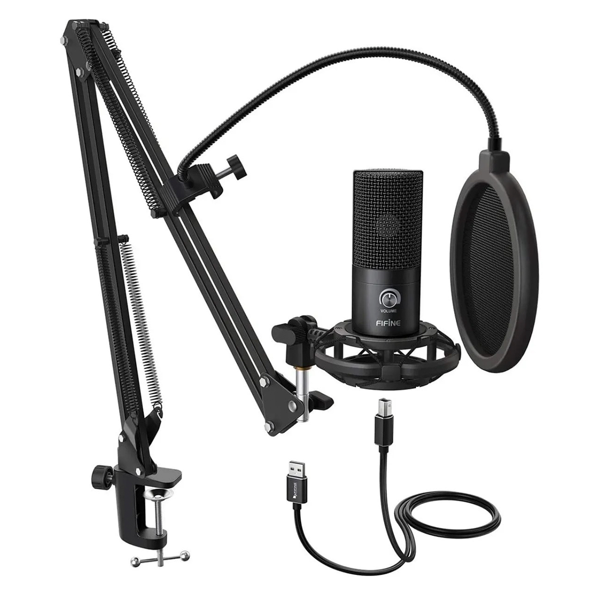 Microfono Usb Podcast Fifine T669b Negro