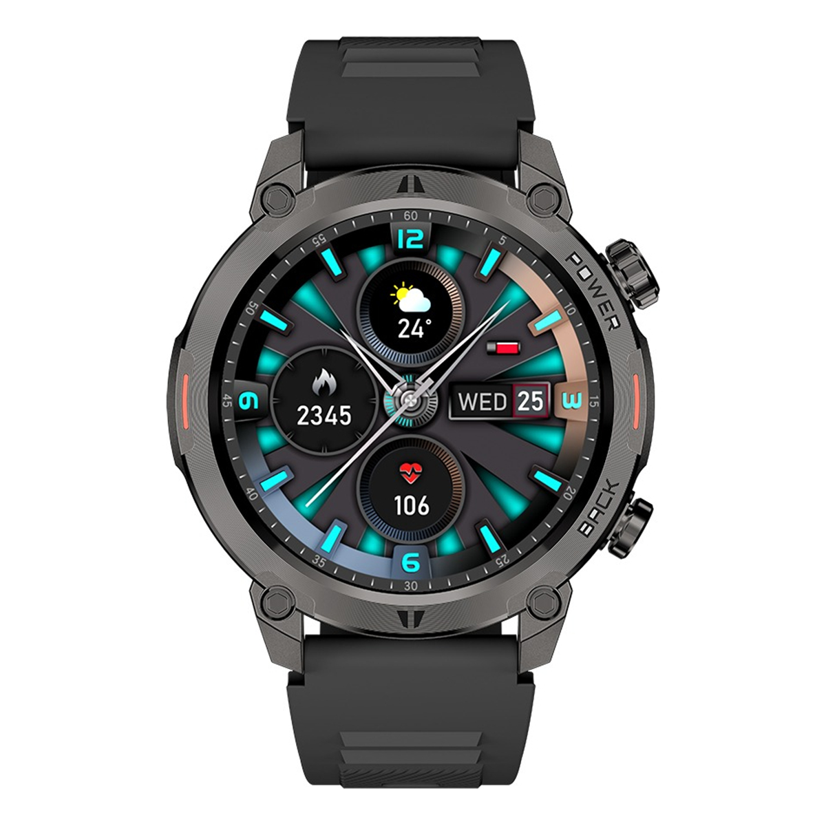 Reloj Smartwatch Aiwa Deportivo Ip67 Aw-sr19b Negro