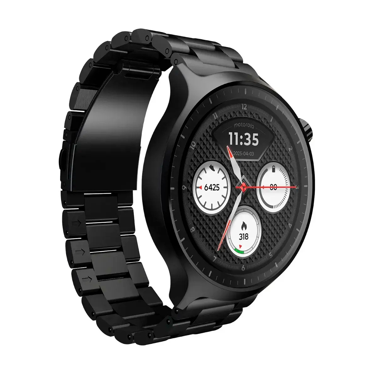 Motorola Smartwatch Moto Watch + Correa De Acero Negro