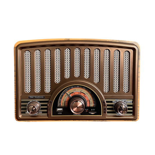 Radio Portatil Bluetooth Retro Sixtinna Microlab Mod 9143 Cafe