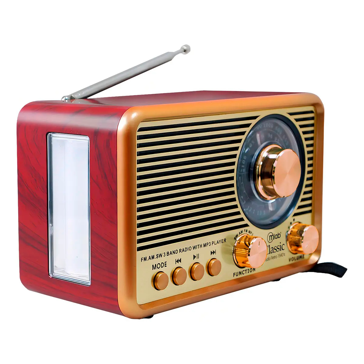 Radio Portatil Bluetooth Retro Classic 1940’s Microlab 9469 Cafe