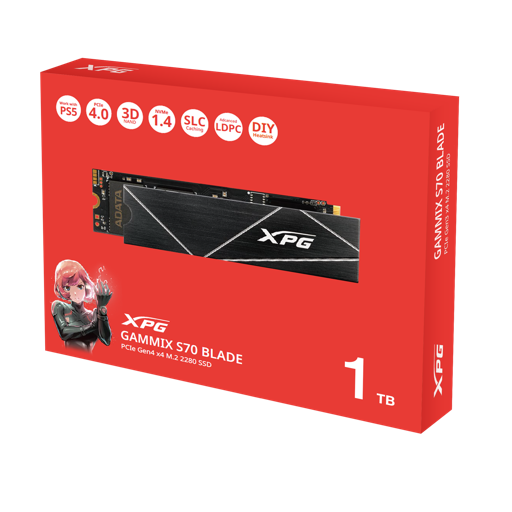 Disco Solido Ssd Xpg Gammix S70 Blade Gen4 M.2 1TB Negro – imagen 2