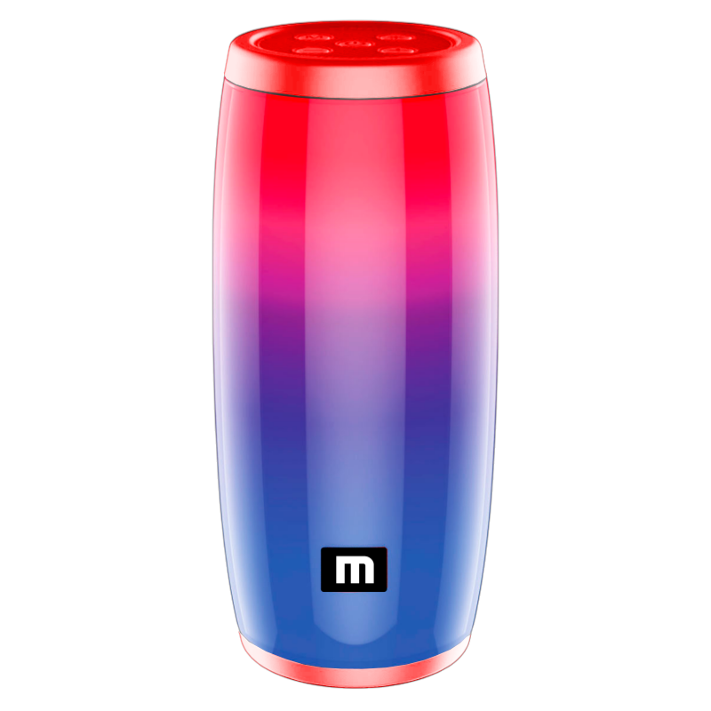 Parlante Bluetooth Motomo Party Led Rojo