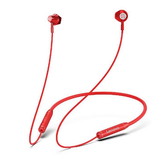 Audifonos Bluetooth Lenovo Deportivo He06 Rojo