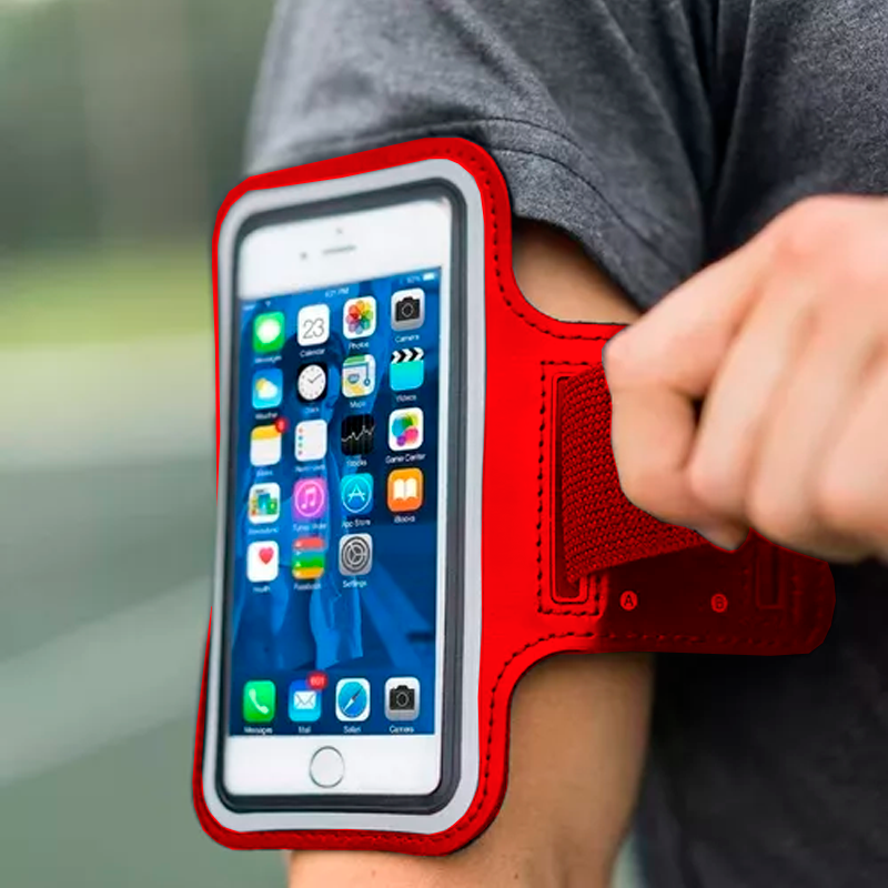 Brazalete Deportivo Funda Correr Para Celular Xxl Hasta 7 Pulgadas Rojo – imagen 3