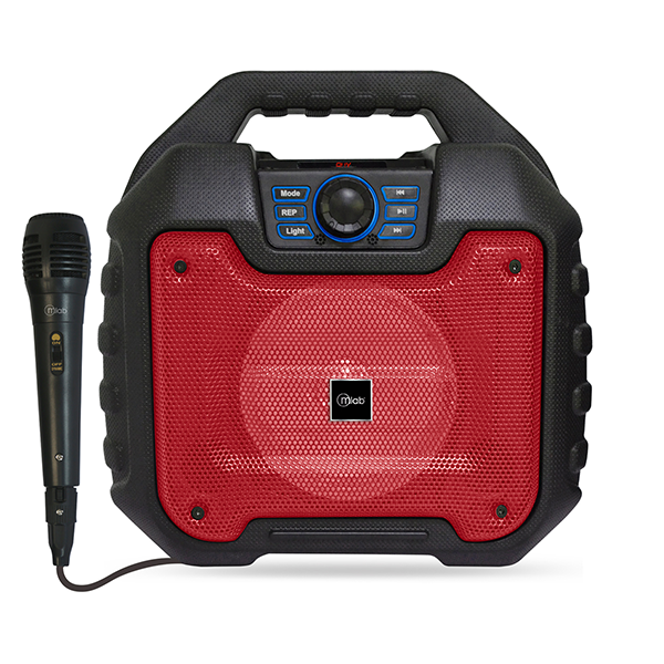 Parlante Karaoke Bluetooth Outdoor Ipx4 + Microfono Microlab Rojo