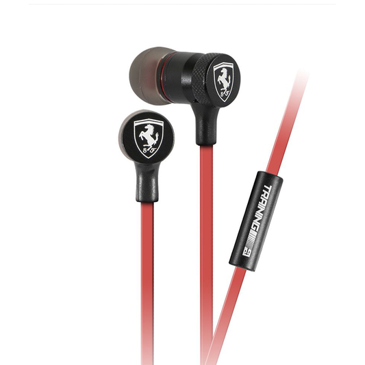 Audifonos Deportivos Alambrico Ferrari Rojo
