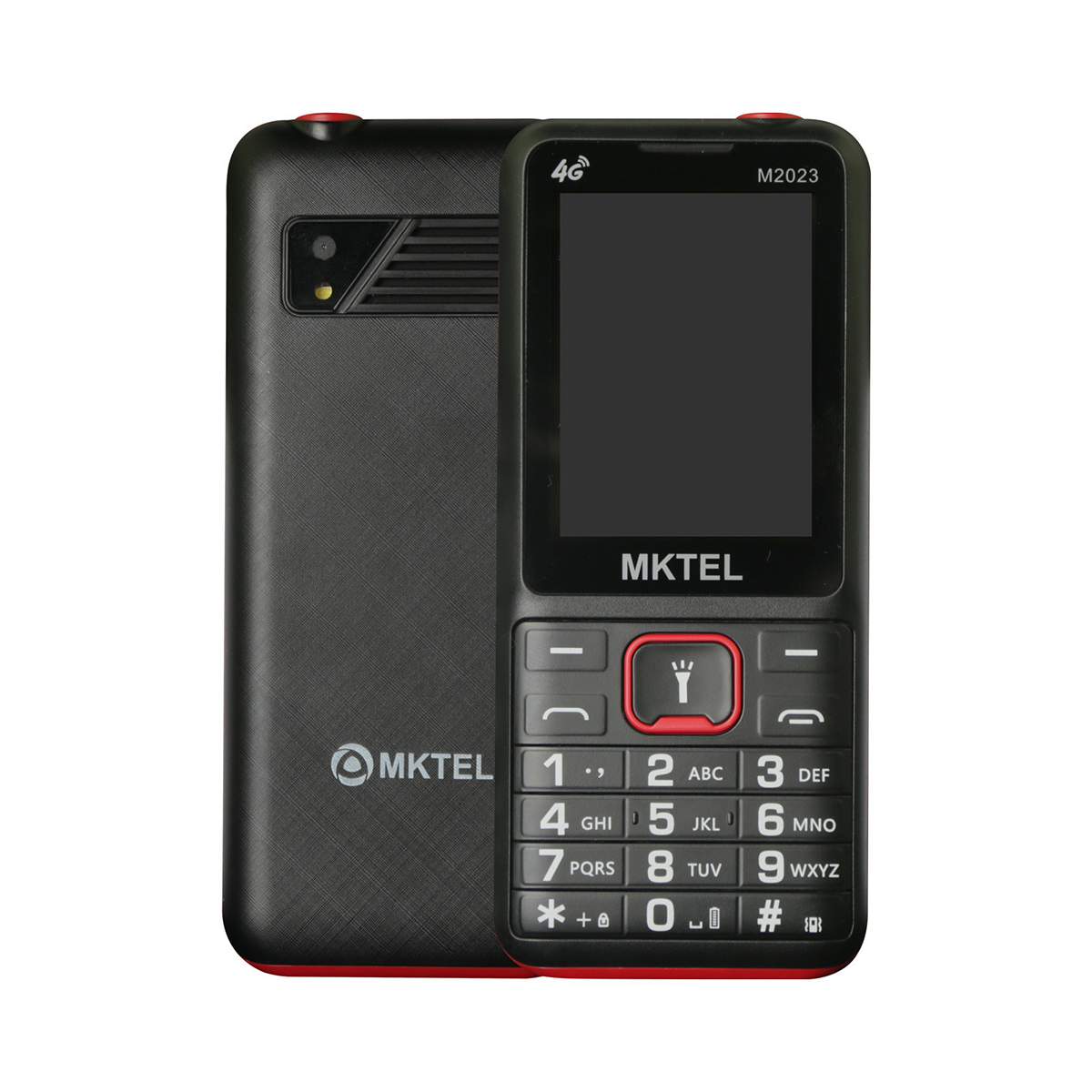 Teléfono Senior Mktel M2023 4g Adulto Mayor Negro Rojo