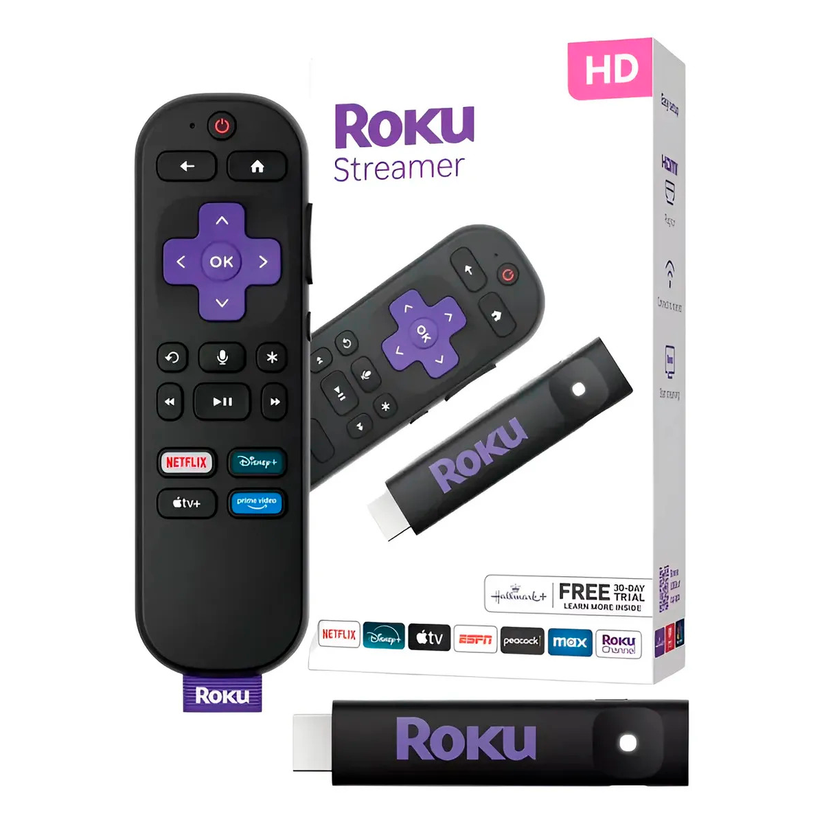 Roku 3840s2 Streaming Stick Hd Con Control Por Voz Negro