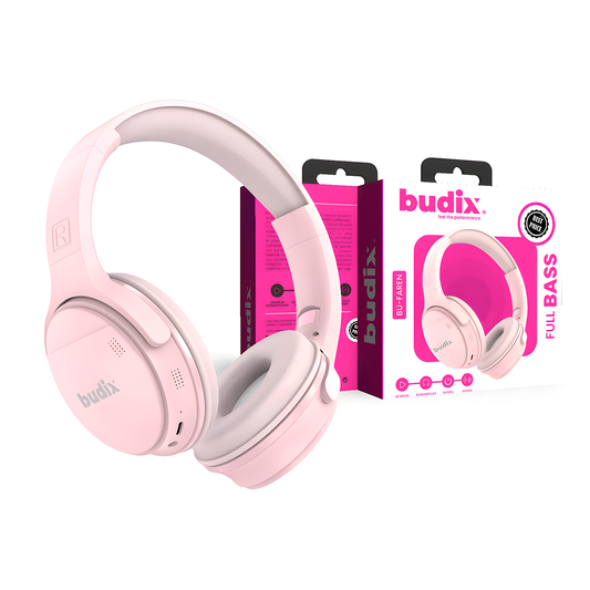 Audífonos Headset Bluetooth Budix Bu-faren Rosa