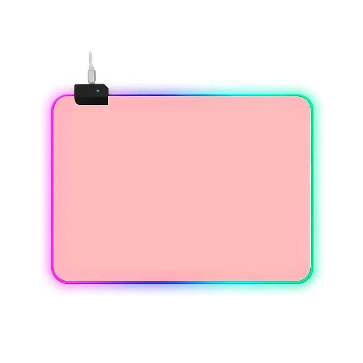 Mousepad Gamer Rgb Antideslizante 35x25 Cm Rosado