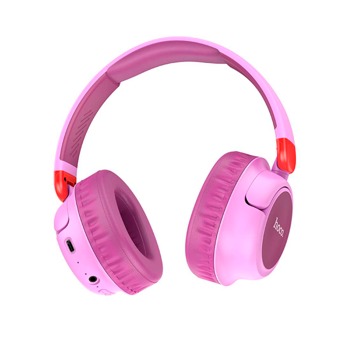 Audífonos Bluetooth Hifi Micro Sd Aux Hoco W43 Morado