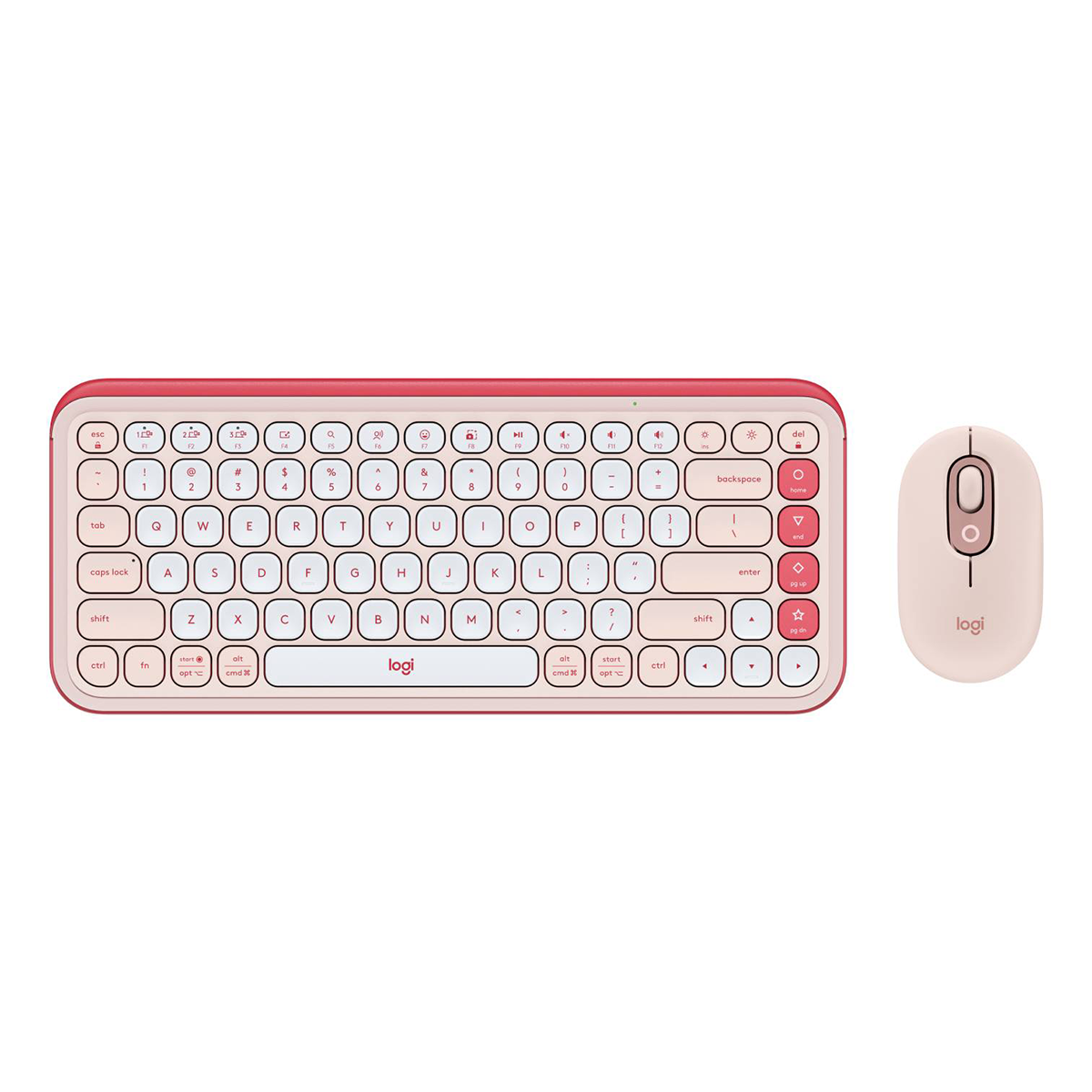 Kit Teclado y Mouse Inalámbricos Logitech Pop Icon Rosado