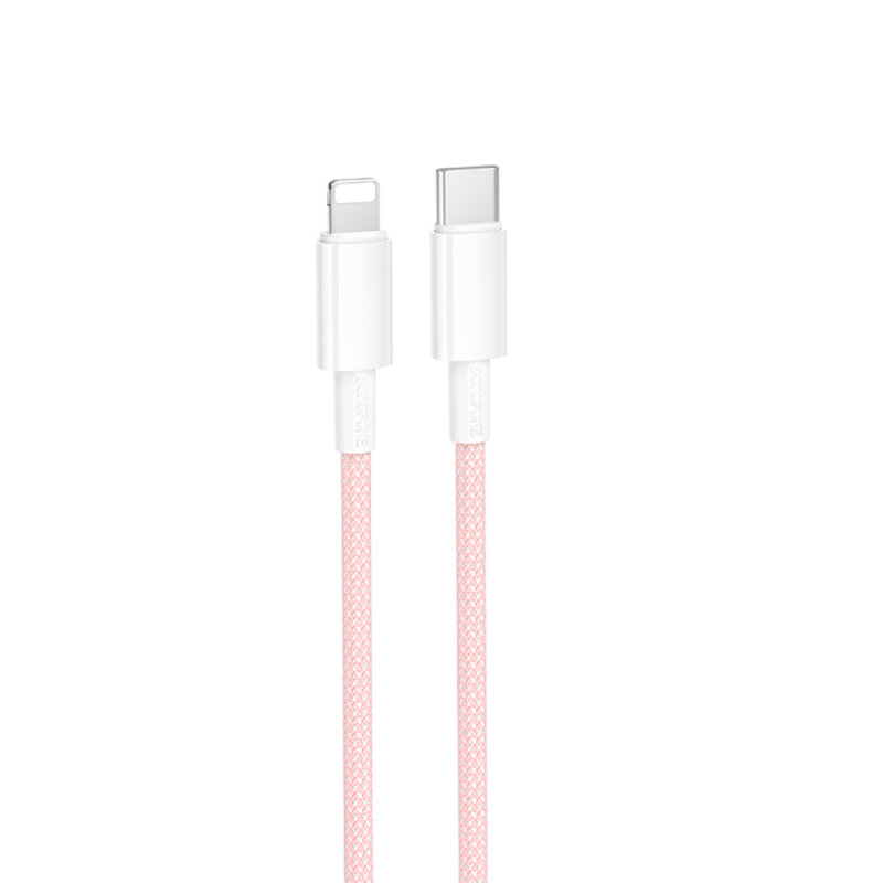 Cable Tipo C a Lightning BX117 Borofone 1 Metro 27w Rosado – imagen 2