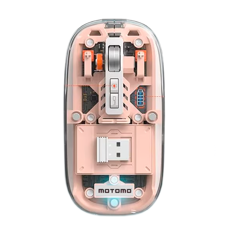 Mouse Inalambrico Motomo Mo-0225 1600 Dpi Rosa