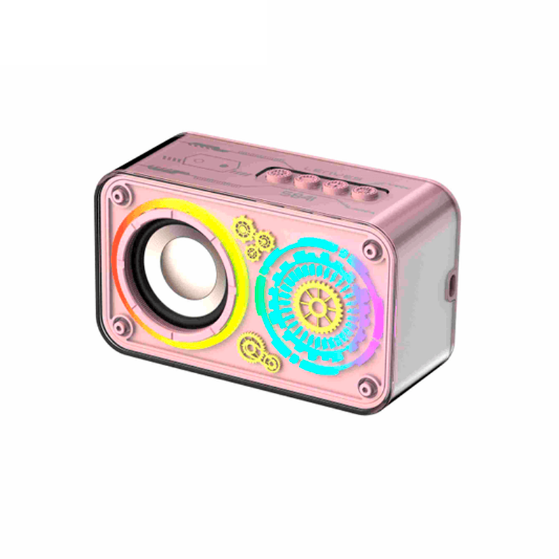 Parlante Bluetooth Lenyes S841 Colorfull Lights 10w Rosa