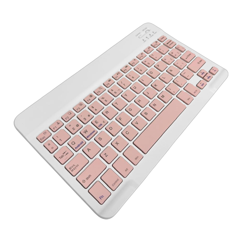 Teclado Mini Inalámbrico Bluetooth Español Rosado – imagen 3