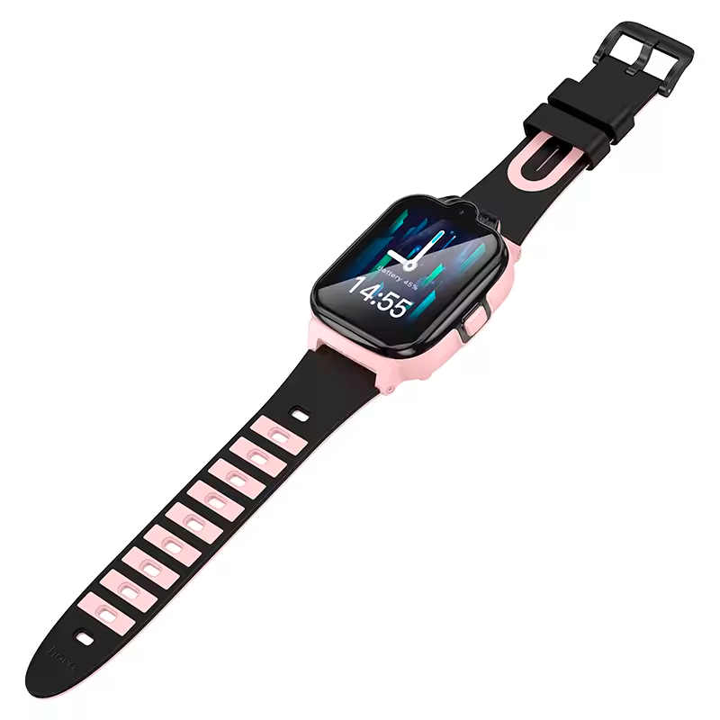 Reloj Smartwatch Para Niños Camara Sos Gps Hoco Y104 4g Rosado – imagen 2