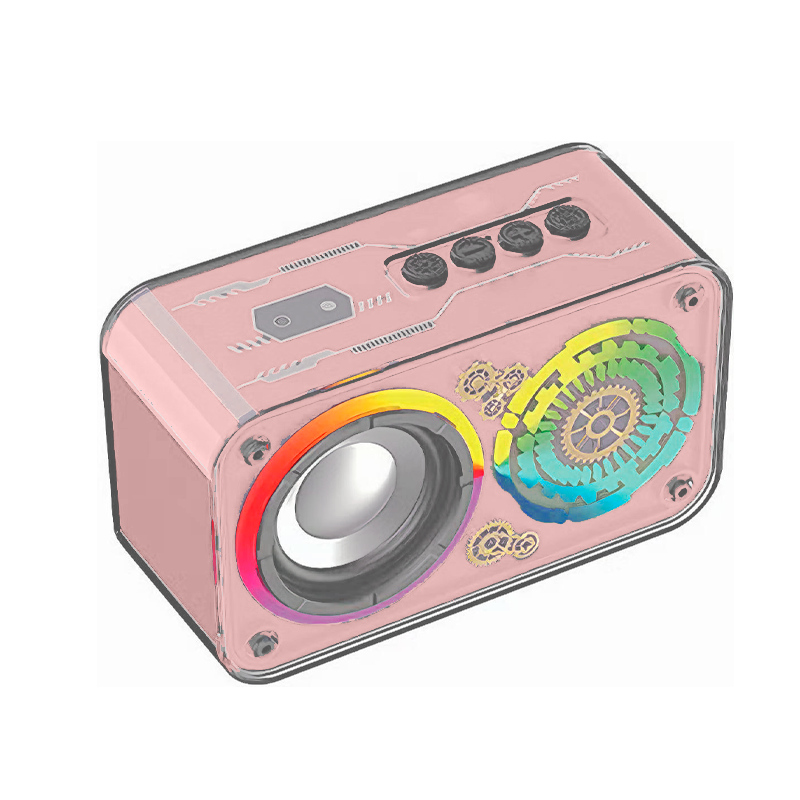 Parlante Bluetooth Lenyes S841 Colorfull Lights 10w Rosa – imagen 4