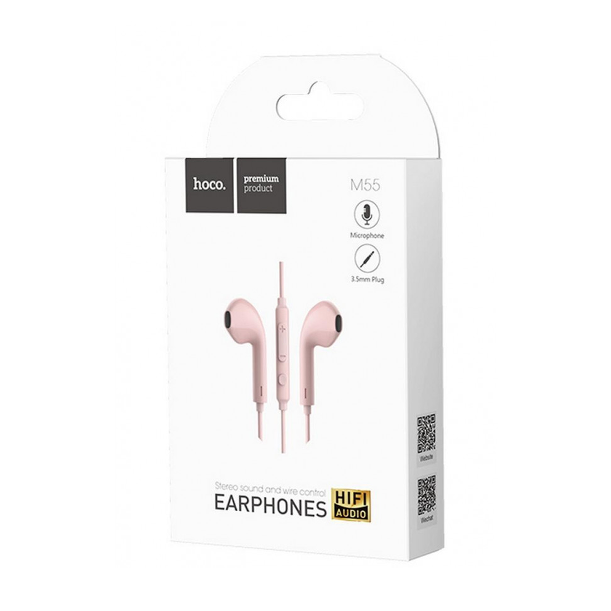 Audífonos In Ear Hoco M55 Memory 3.5mm Rosado – imagen 3