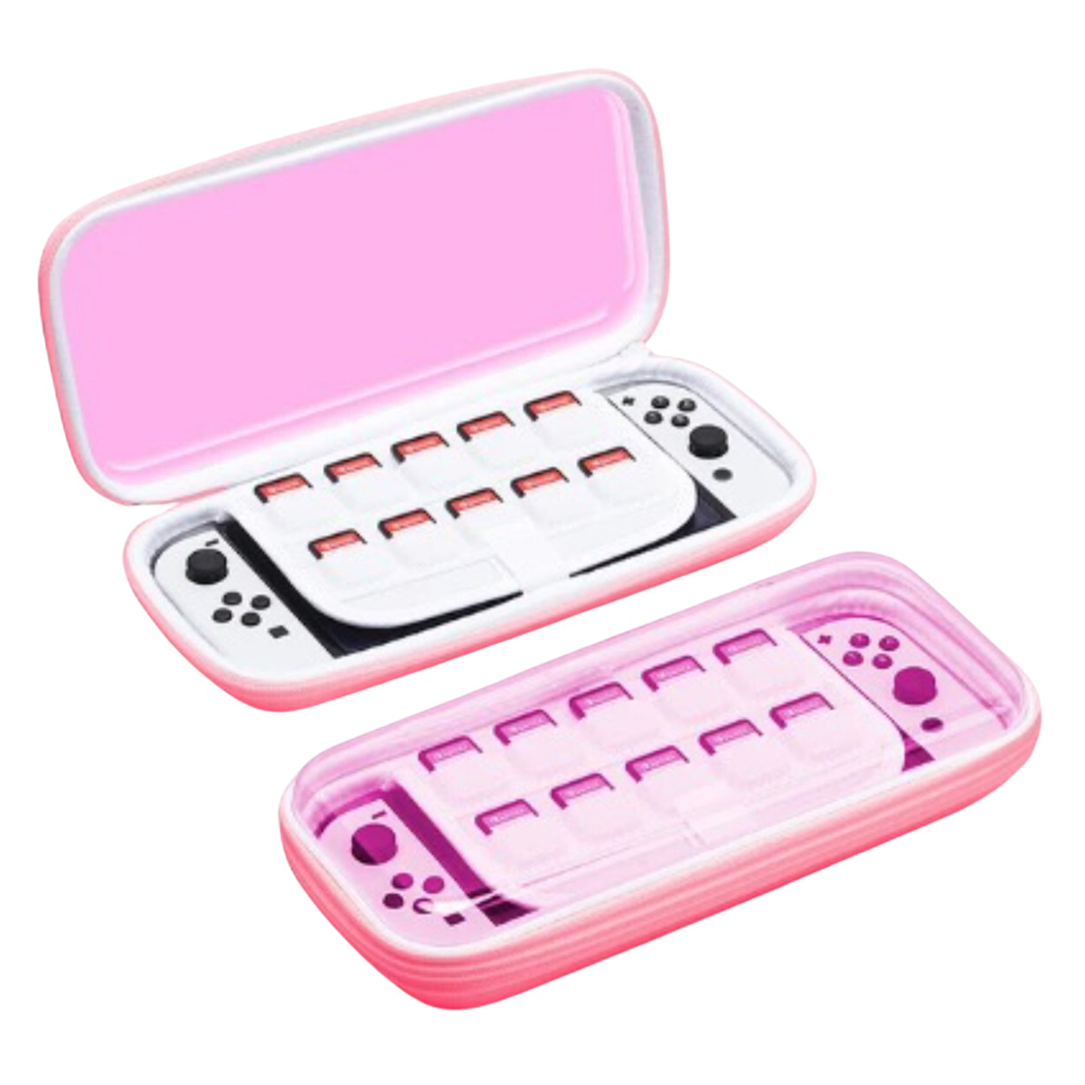 Carcasa Protectora Tpu Transparente Nintendo Switch Rosado