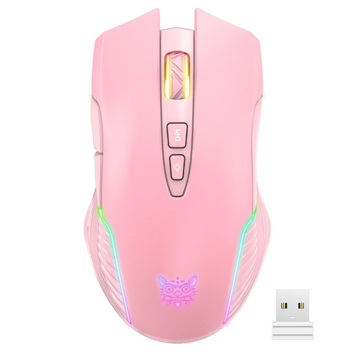 Mouse Gamer Onikuma Cw905 Inalámbrico Rgb Rosado