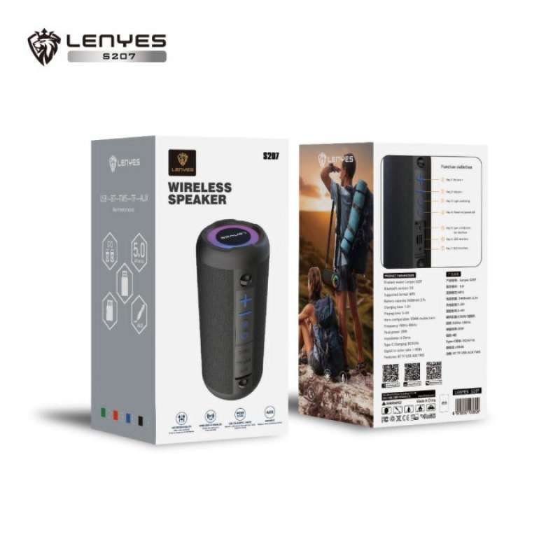 Parlante Bluetooth Lenyes S207 Resistente Al Agua 20w Negro – imagen 3