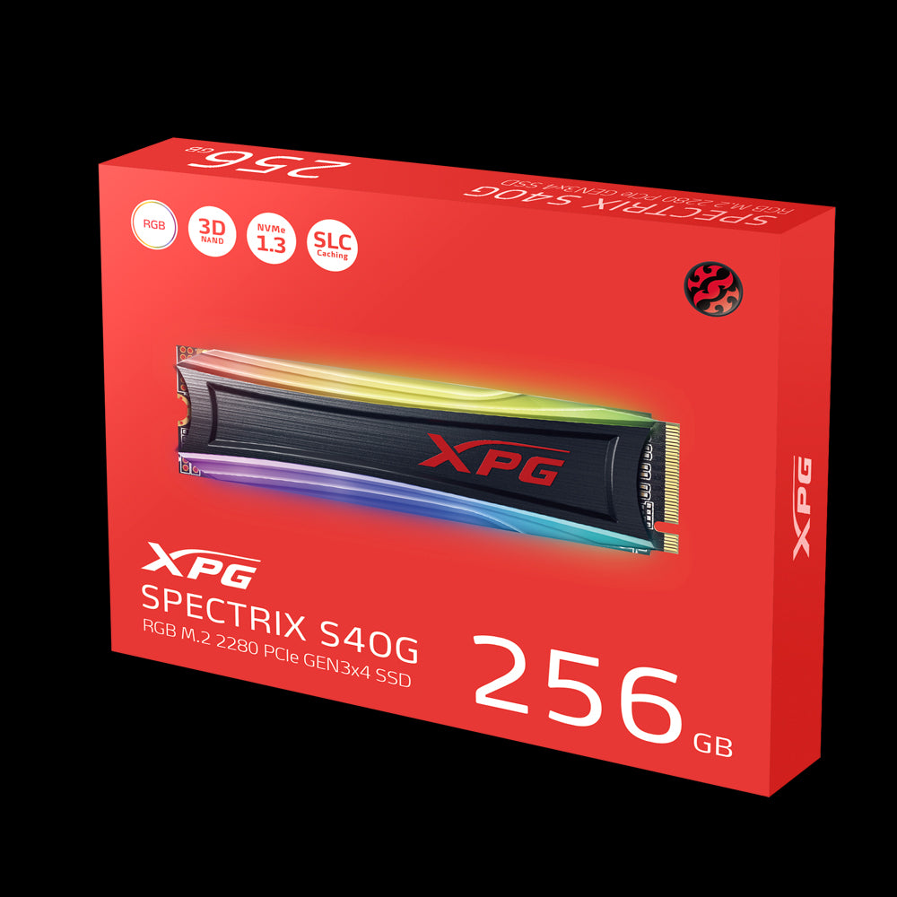 Unidad SSD 256GB XPG Spectrix S40G RGB PCIe Gen3x4 M.2 2280 – imagen 2