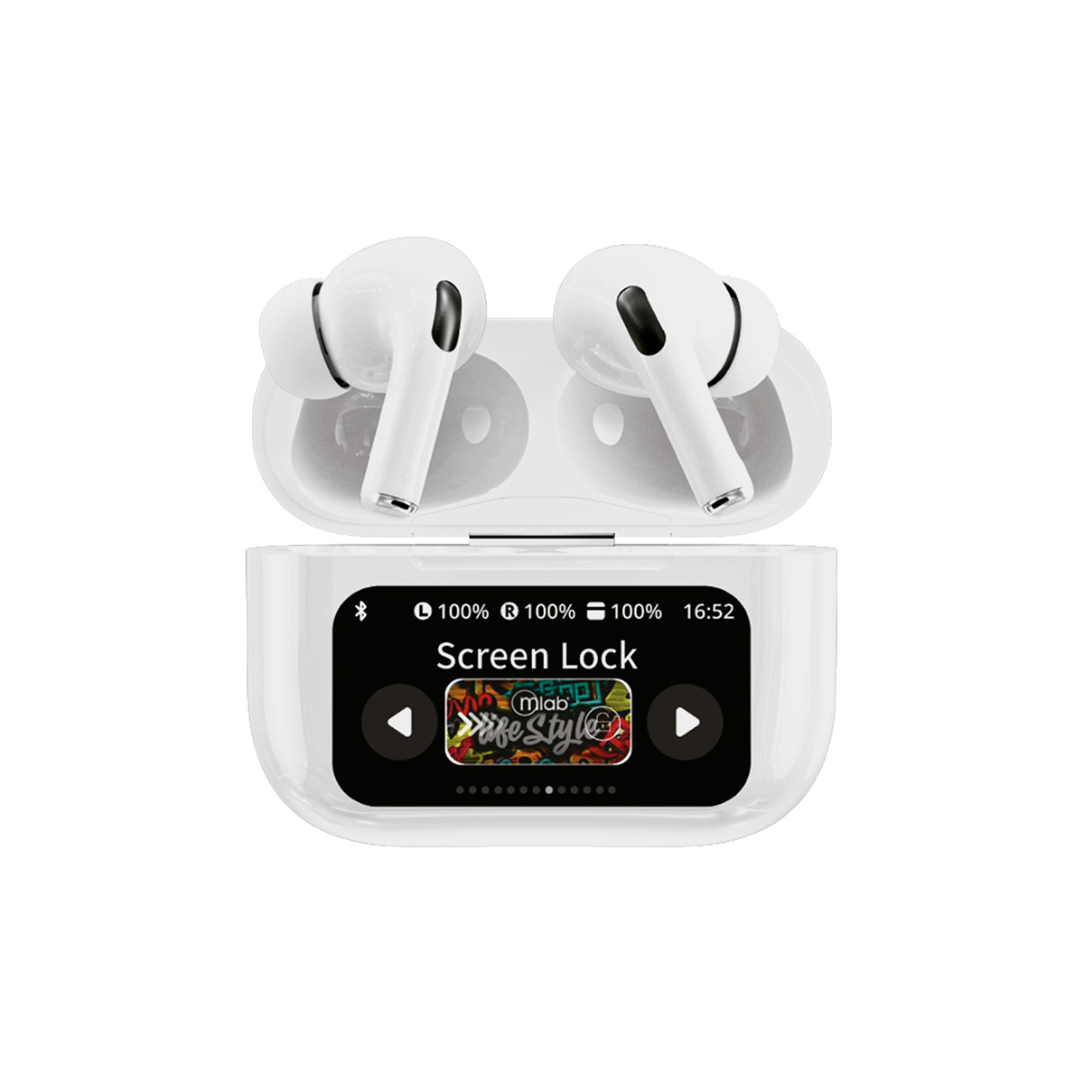 Audifonos In Ear Bluetooth Microlab Anc + Enc Air Smart Touch Blanco