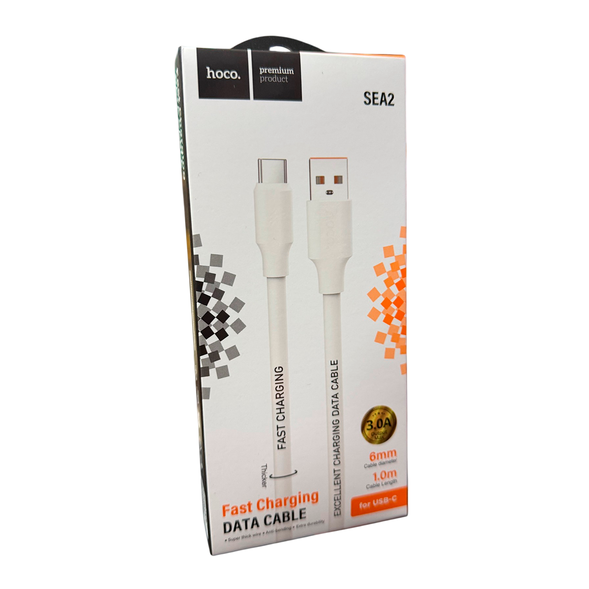 Cable Usb a Tipo C 3.0a Hoco Sea2 Blanco