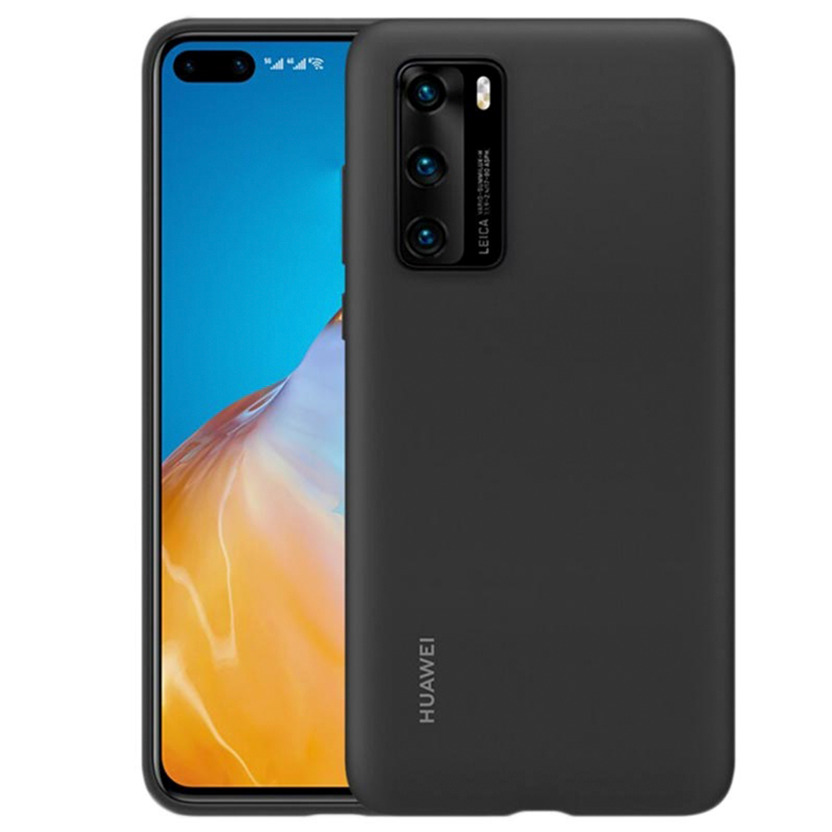 Huawei P40 Carcasa Silicona Original Negro