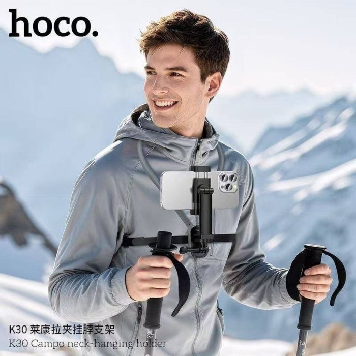 Soporte Para Cuello Hoco K30 Smartphones Camaras Ciclismo Streaming Negro – imagen 2