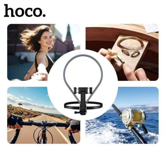 Soporte Para Cuello Hoco K30 Smartphones Camaras Ciclismo Streaming Negro – imagen 3