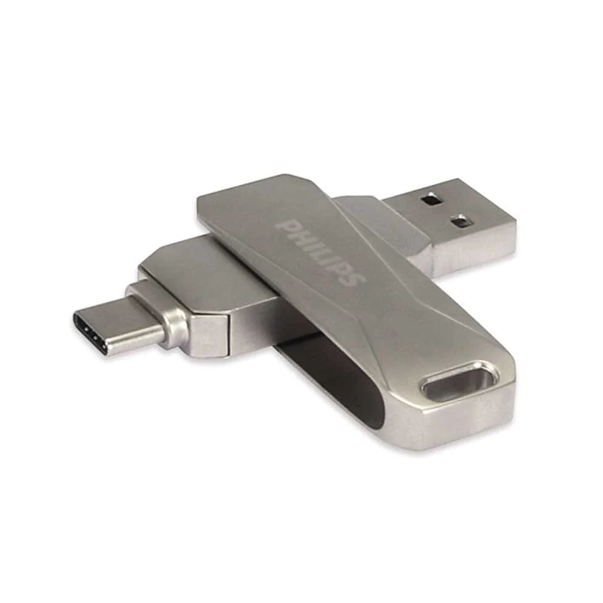 Pendrive Philips 64 GB 2 en 1 Usb Tipo C 3.0 Snap Gris